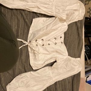 White top in good condition, a little stain on it but unnoticeable, worn once.
